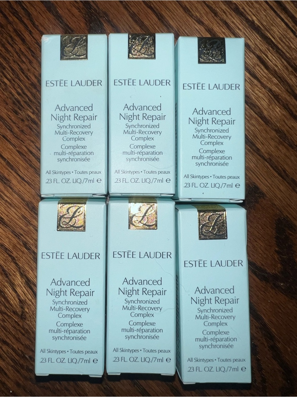NWT Estée Lauder Advanced Night Repair - Light Blue Mini Boxes (6)